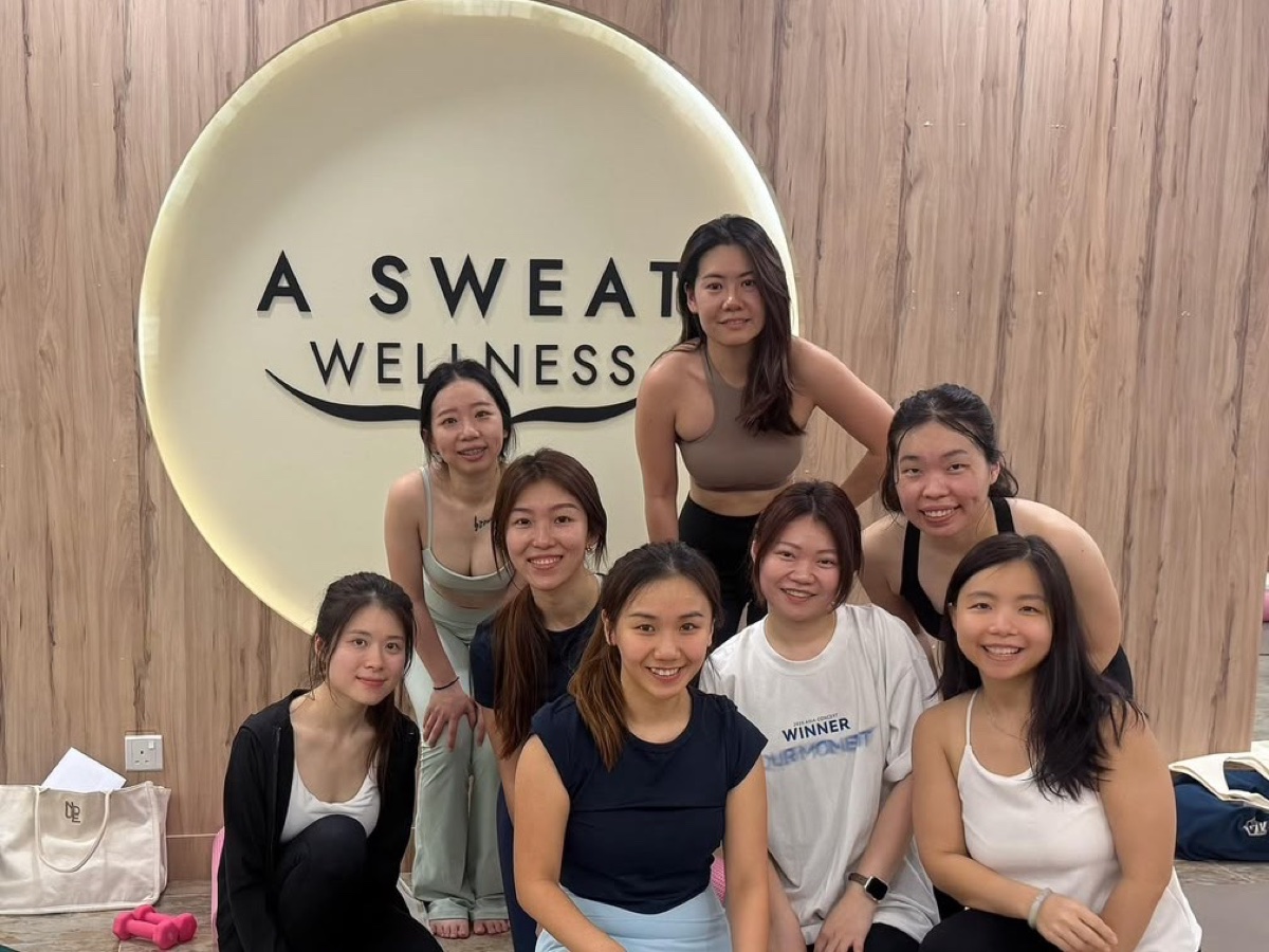 Cherrie with Pilates clients after the shoulder blade stability and movement workshop at A-Sweat Wellness