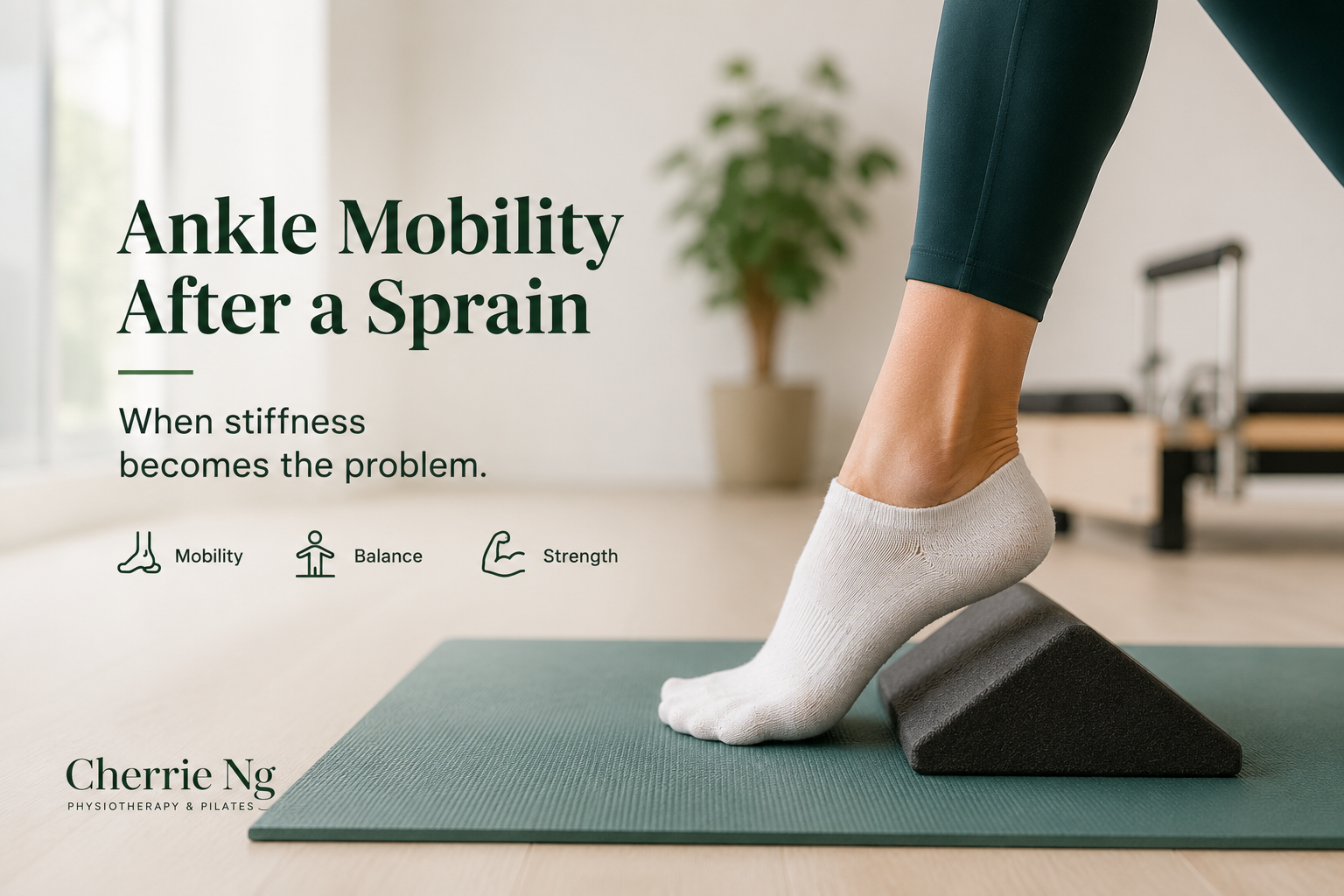 Ankle mobility physiotherapy assessment after a sprain