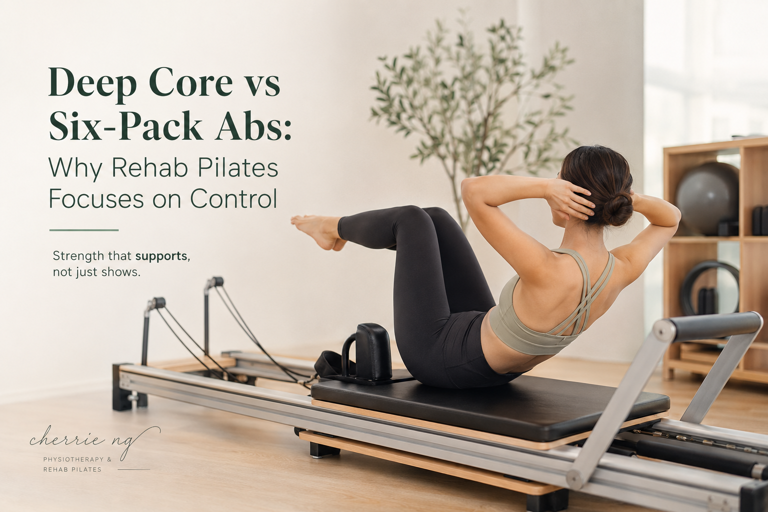 Deep-core control and abdominal strength training in rehab Pilates