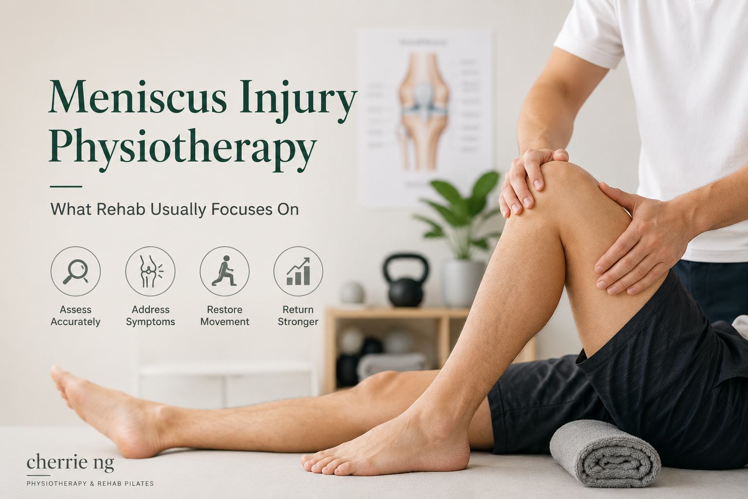 Knee physiotherapy assessment for meniscus-related symptoms