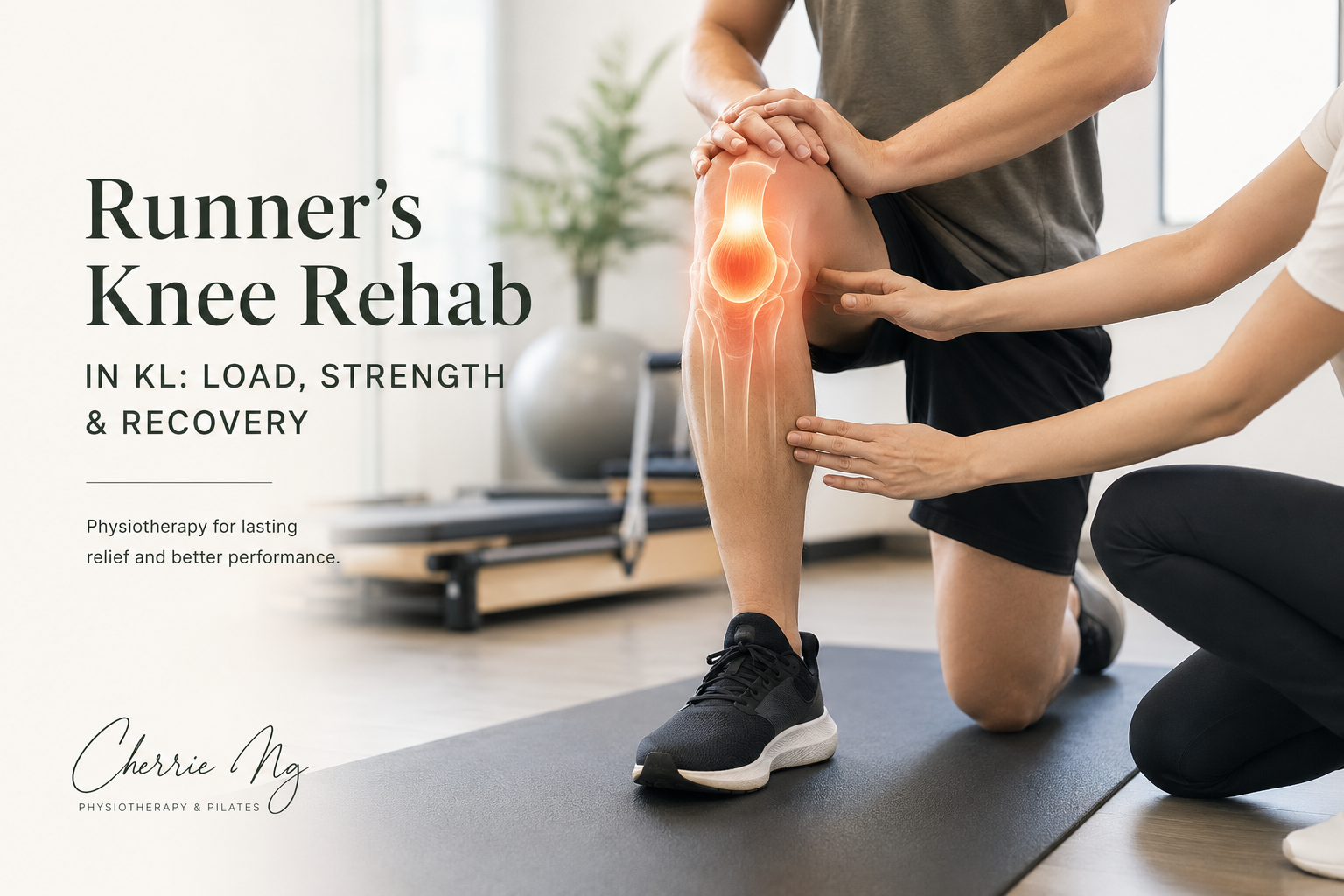 Runner's knee physiotherapy and strength rehabilitation for returning to running